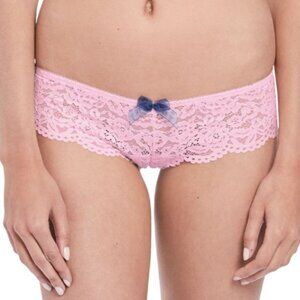 B.tempt'd by Wacoal SURF THE WEB Ciao Bella Tanga Lace Pink Panties Sz Large